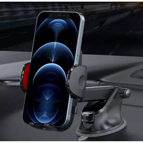 Car Phone Holder with Suction Cup Mount for Mobile Devices.