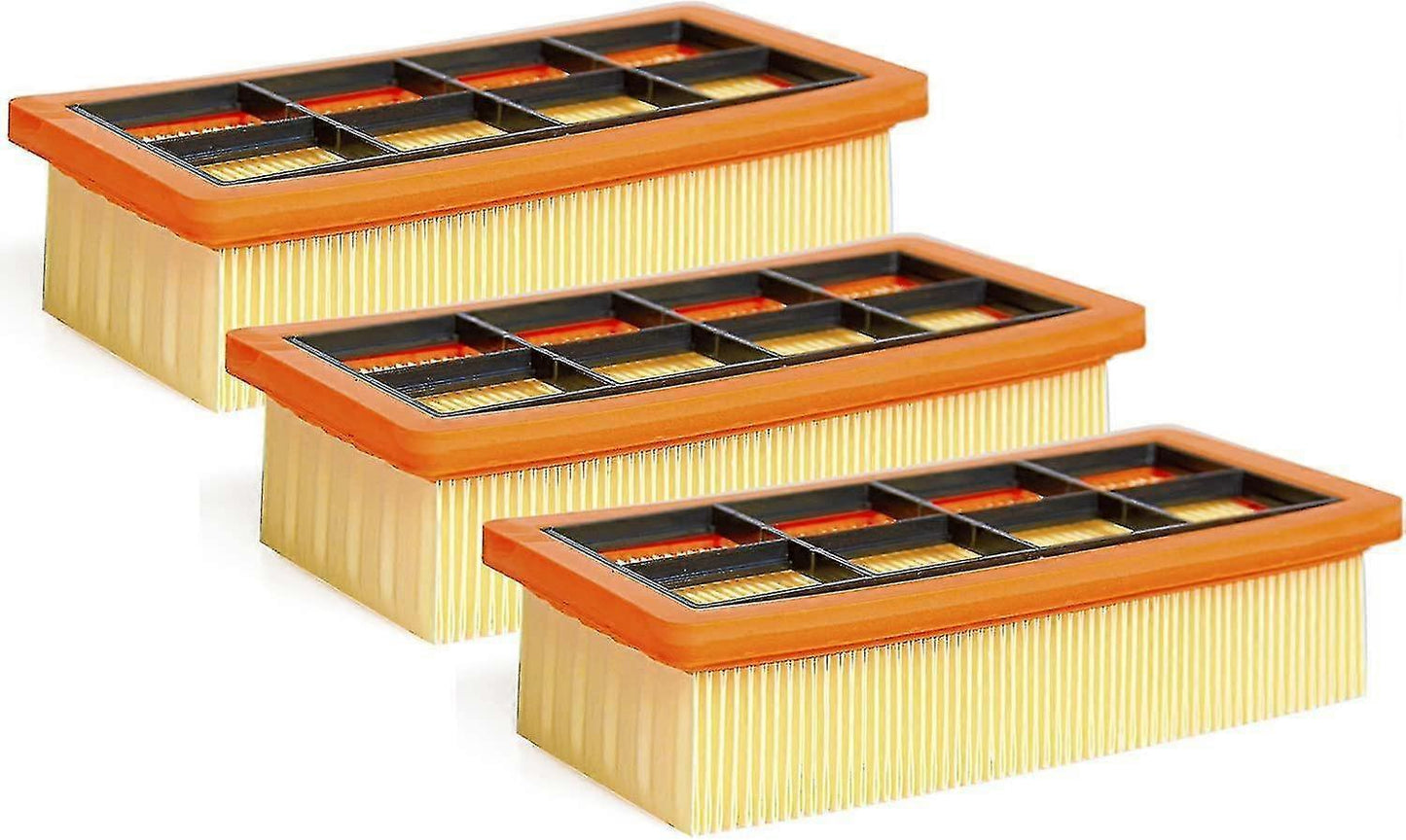 Compatible with KÃ¤rcher AD 3200 AD 3 Premium AD 4 Premium Vacuum 3-Pack Flat Pleated Filters 6.415-953.0.
