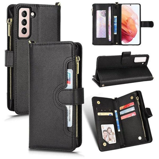 Compatible with Samsung Galaxy S21 5G Case Magnetic Leather Wallet Samsung Card Holder Protective Cover.