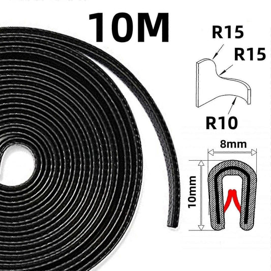 10 m edge protection edge profile black pipe tape clamping profile rubber.