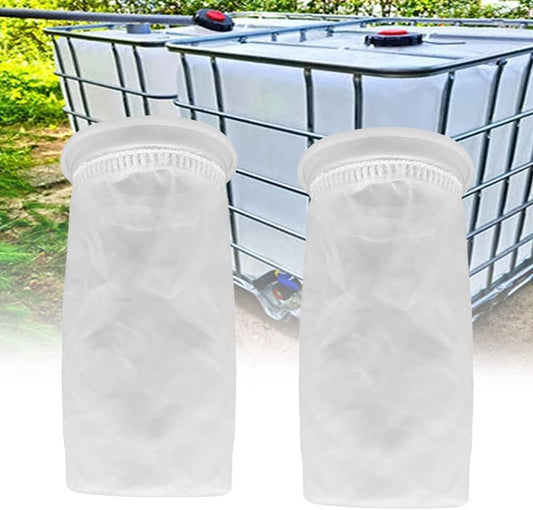 2pcs Nylon IBC Filter, IBC Rainwater Tank Filter Washable IBC Replacement Filter Nylon - IBC Tank Lid Fitting (105mm).