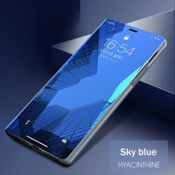 Compatible with Samsung S21 FE Transparent Blue Full Body Protection Smart Case 360 Samsung.