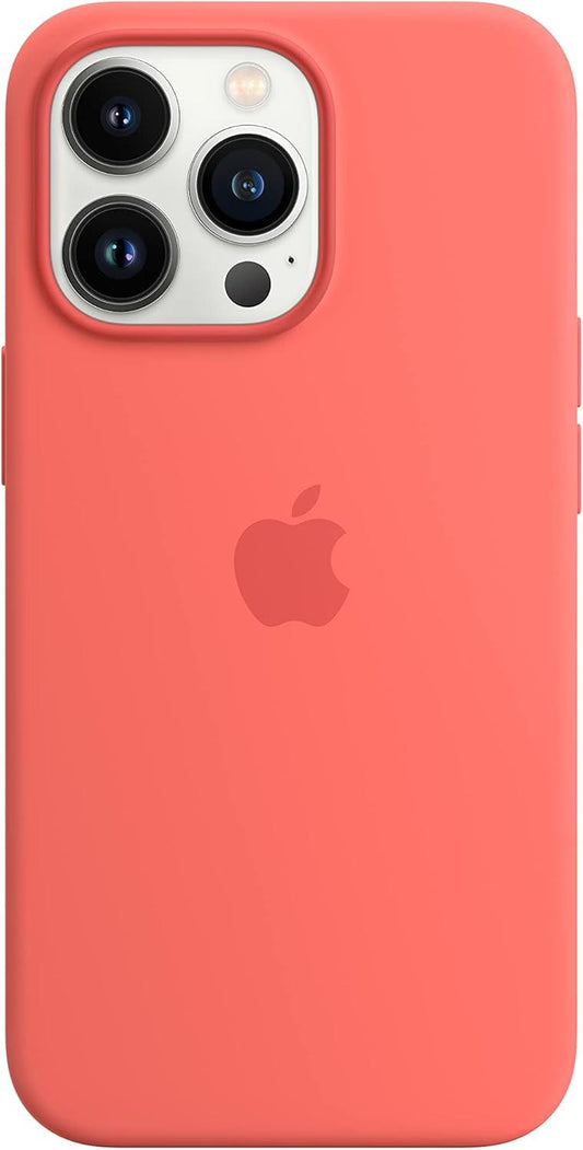 Compatible with Apple Silicone Case for iPhone 13 Pro MagSafe Pomelo Pink.