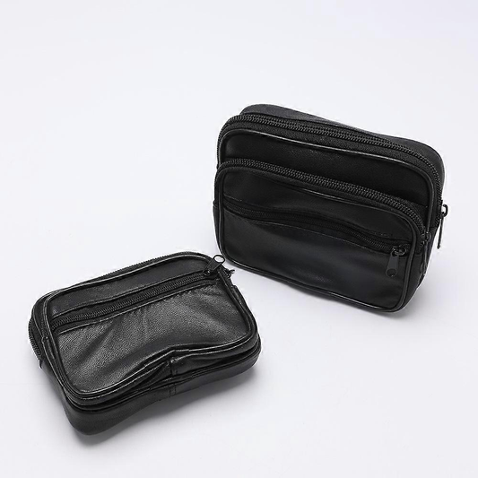Genuine Leather Men's Waist Bag Pouch Belt Loop Card Holder Wallet with RFID Blocking