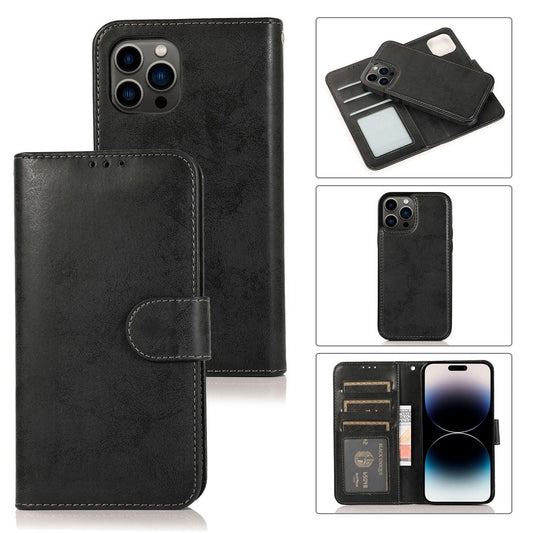 Compatible with Apple iPhone 16 Wallet Case Magnetic Black.