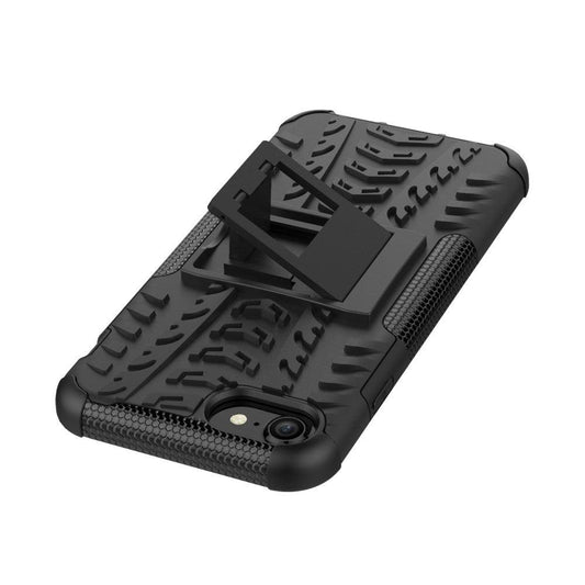 iPhone 7 8 SE 2020 2022 Compatible Ultimate Shockproof Stand Case Black.