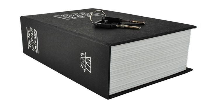 Hidden safe | Book safe with lock black black_max black.
