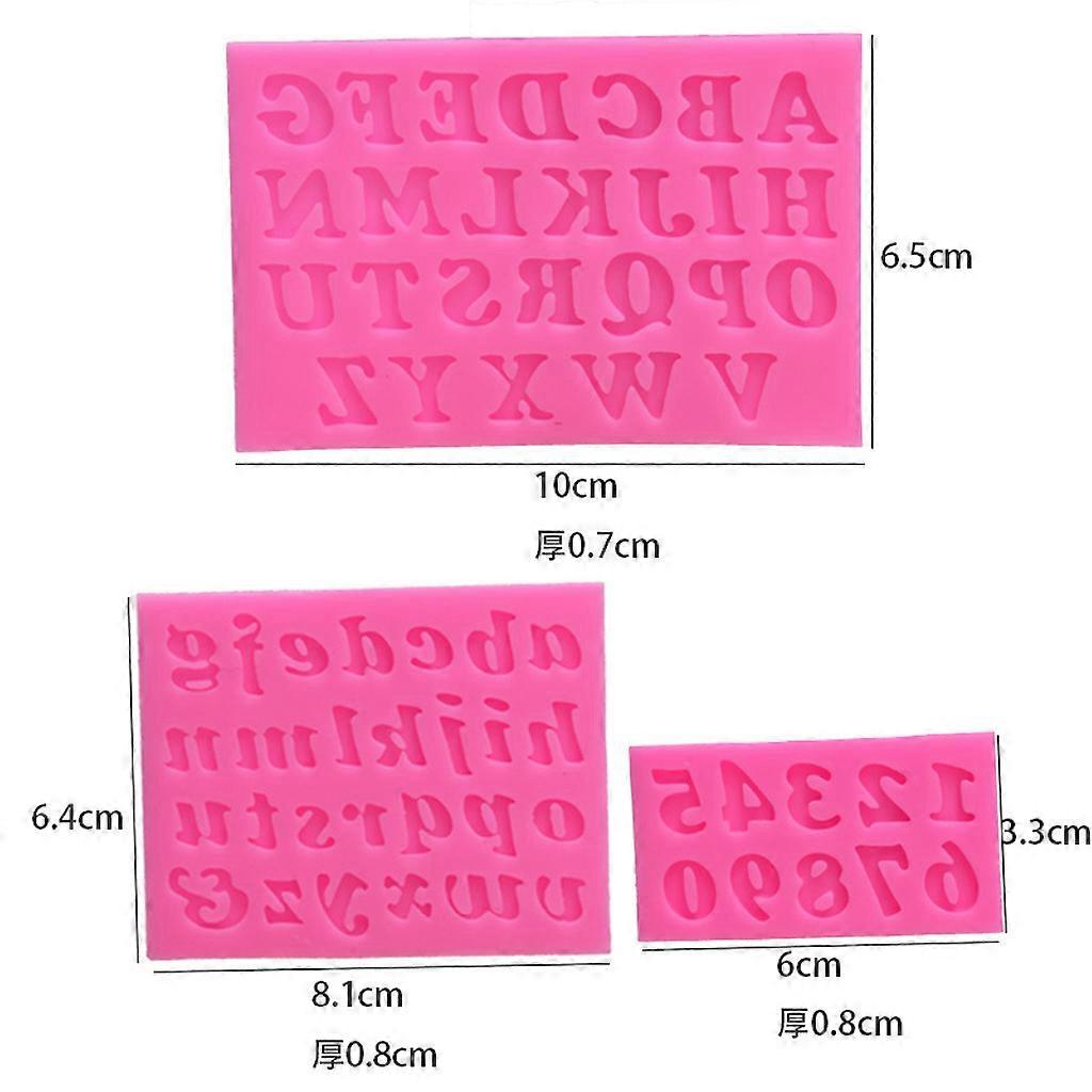 3pcs Letter Number Pendant Resin Mold for Epoxy Resin Jewelry Making Tools
