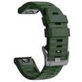 Silicone Strap for Garmin Fenix 7X 7 Pro Solar 6X 6 Sapphire 5 5X Plus 3 3HR Epix Compatible with Garmin QuickFit 22mm 26mm Army Green Watch Band