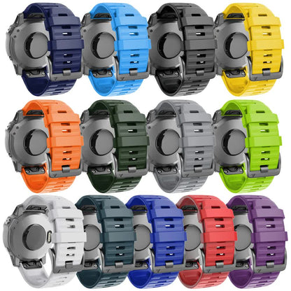 Silicone Strap for Garmin Fenix 7X 7 Pro Solar 6X 6 Sapphire 5 5X Plus 3 3HR Epix Compatible with Garmin QuickFit 22mm 26mm Army Green Watch Band