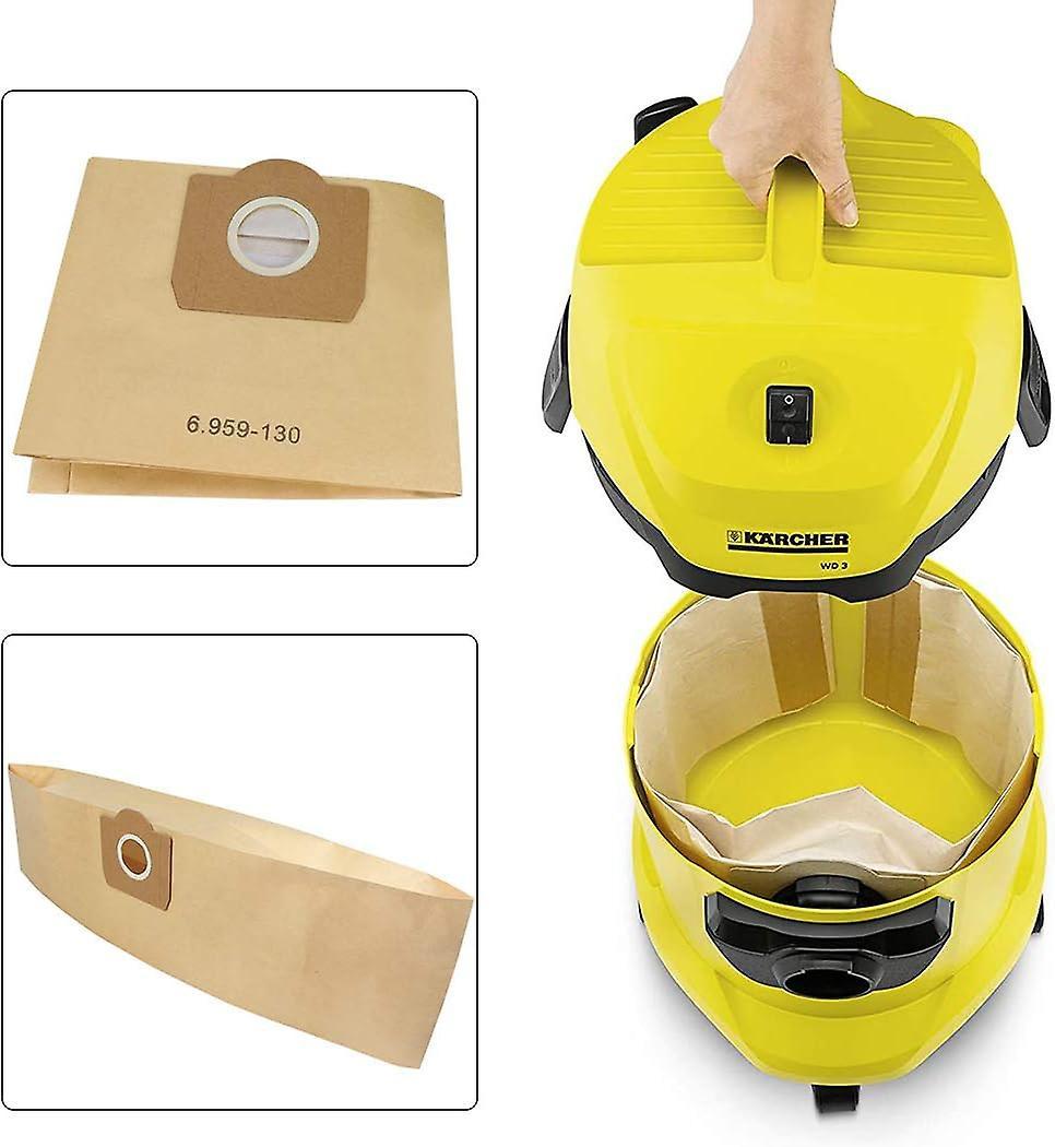 10-pack vacuum cleaner bags for Karcher 6.959-130.0 filter bags A 2201/2204/2504.