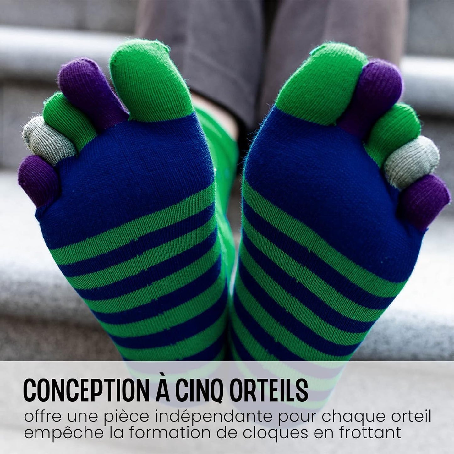 Men's 5 Finger Socks with Split Toe Socks, Sports Five Finger Socks for Men