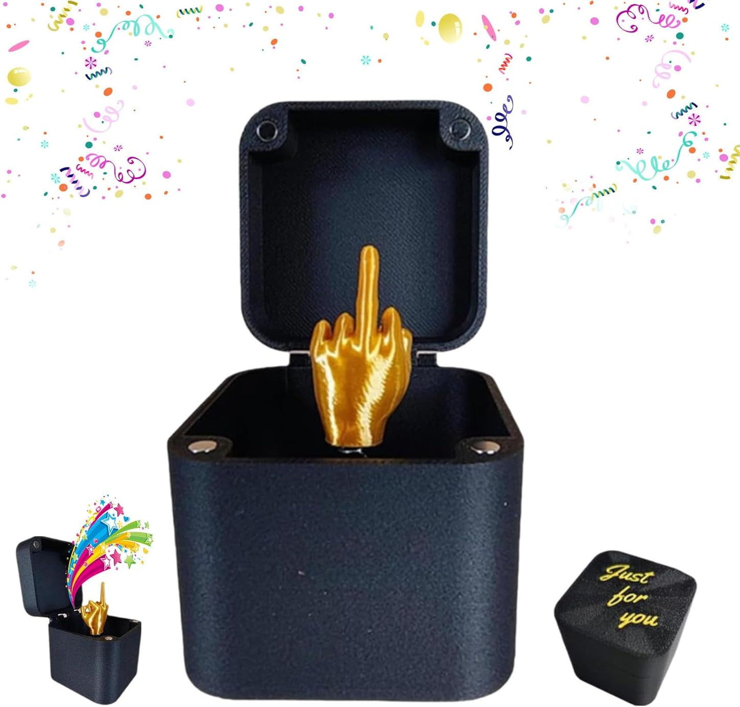 Middle Finger in a Box, Box of Middle Fingers, Middle Finger Surprise Gift, Joke Gift with Protruding Hand for Adults, for the Office (1 pc) 1Pcs.