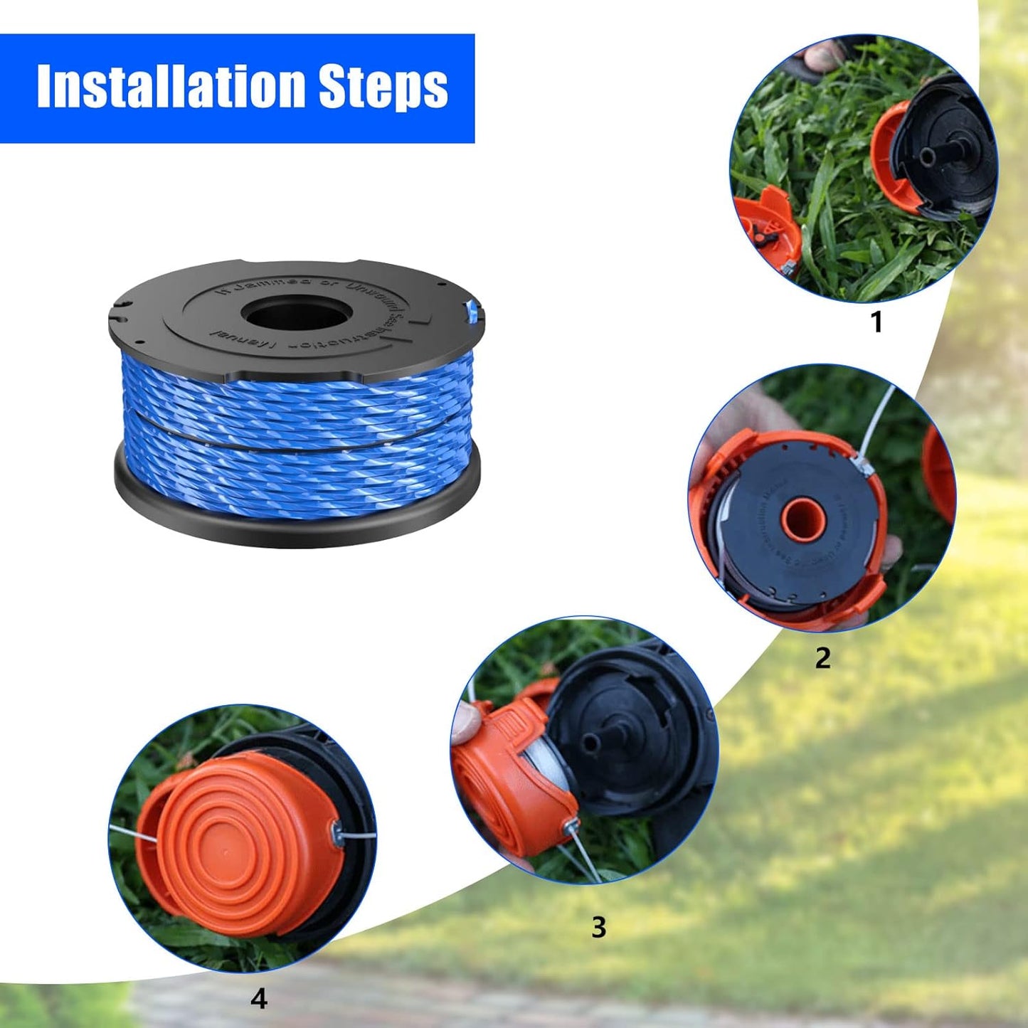 Replacement Spool for Black \u0026 Decker A6441 Trimmer Line 1.65mm Compatible with GL652 GL655 GL650 GL660 GL680