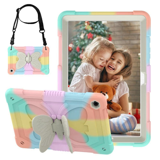 Compatible with Samsung Galaxy Tab A9 Plus 463 Butterfly Shockproof Hybrid Case.