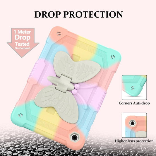 Compatible with Samsung Galaxy Tab A9 Plus 463 Butterfly Shockproof Hybrid Case.