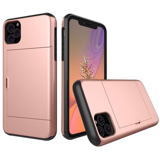 iPhone 11 Rose Gold Phone Case with Card Slot.
