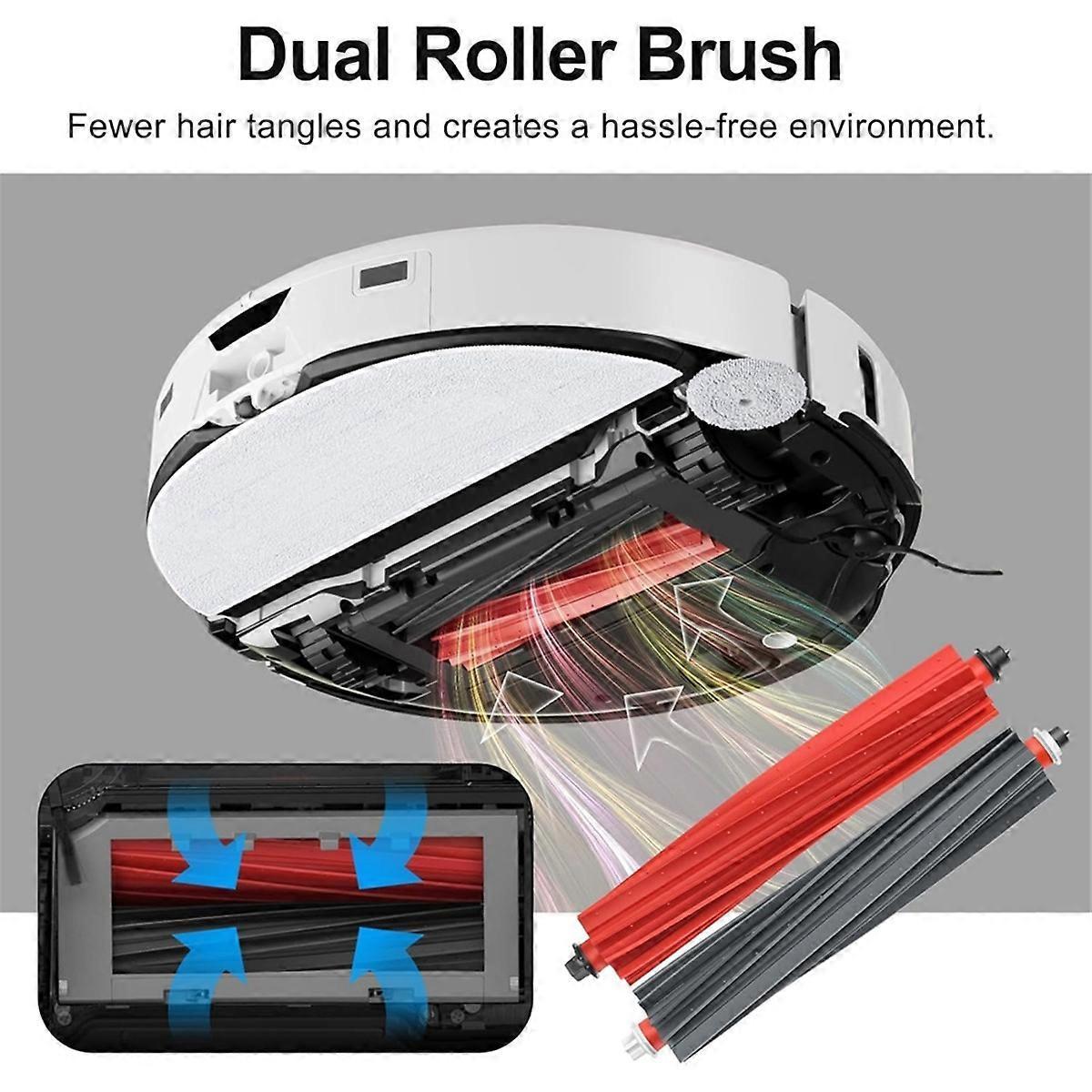 Replacement Parts for Roborock S8 Maxv Ultra, Main Brush and Side Brush As Shown_MGF As Shown.