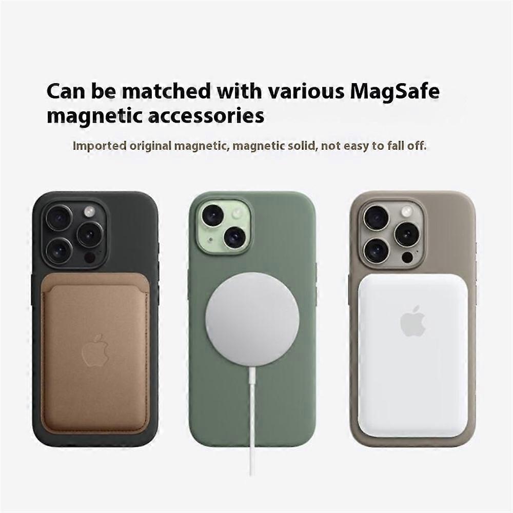 Compatible with Apple iPhone 15 Pro MagSafe Case Black.