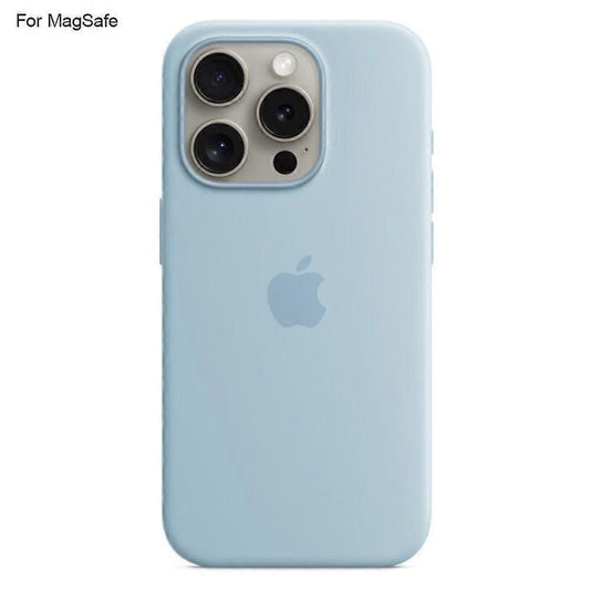 iPhone 15 Pro Case Compatible with MagSafe Liquid Silicone Back Cover Perfect Baby Blue.