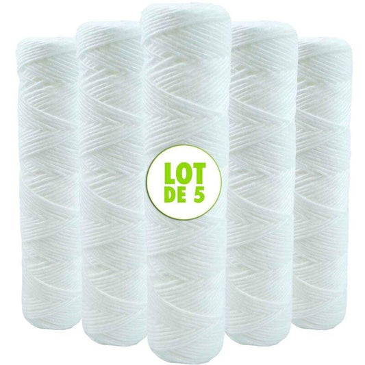 9 3/4 Inch 20 Micron Anti-Sediment Water Filter Cartridges 5-Pack Compatible with 10 Inch Filter_MGF.