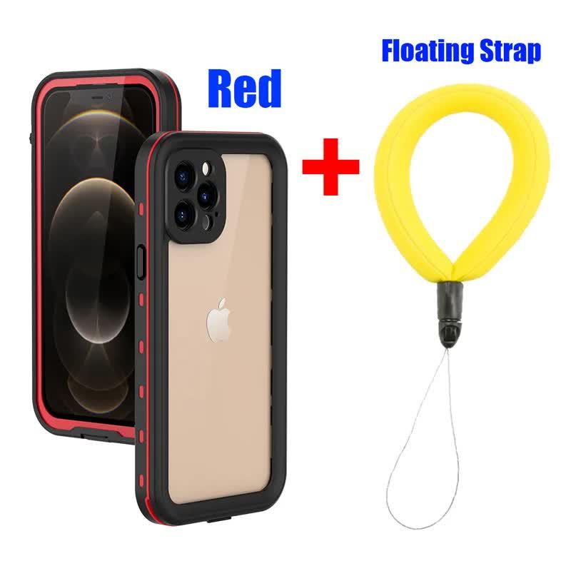 IP68 Waterproof Case for iPhone 15 14 13 12 11 Pro Max XS Max XR 7 8 RedPepper Transparent Protection Diving Underwater Swimming Outdoor Sports RD with Strap RD with Strap i-Phone 15.