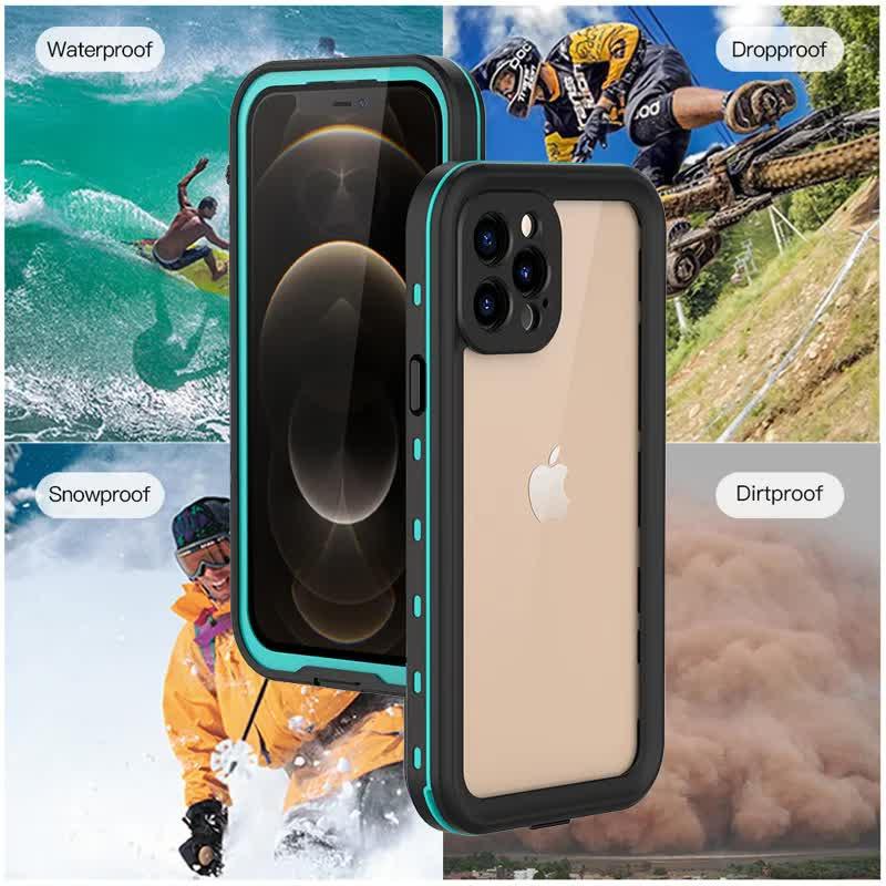 IP68 Waterproof Case for iPhone 15 14 13 12 11 Pro Max XS Max XR 7 8 RedPepper Transparent Protection Diving Underwater Swimming Outdoor Sports RD with Strap RD with Strap i-Phone 15.