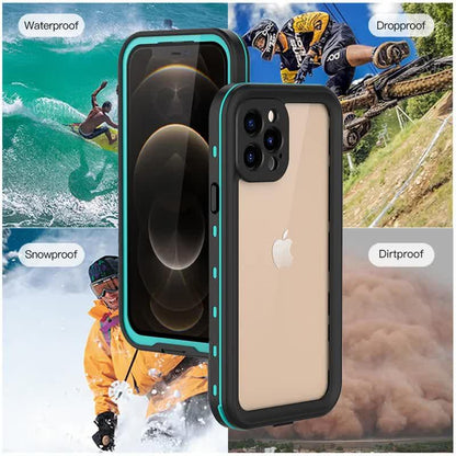 IP68 Waterproof Case for iPhone 15 14 13 12 11 Pro Max XS Max XR 7 8 RedPepper Transparent Protection Diving Underwater Swimming Outdoor Sports RD with Strap RD with Strap i-Phone 15.