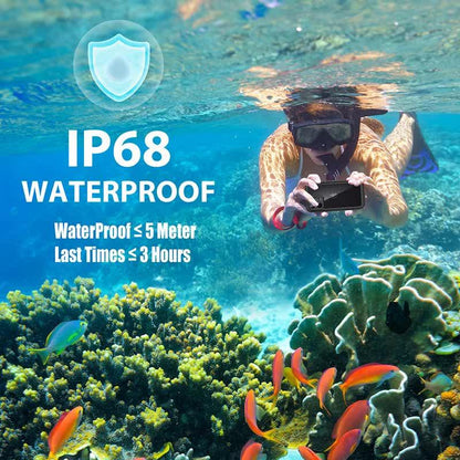 IP68 Waterproof Case for iPhone 15 14 13 12 11 Pro Max XS Max XR 7 8 RedPepper Transparent Protection Diving Underwater Swimming Outdoor Sports RD with Strap RD with Strap i-Phone 15.