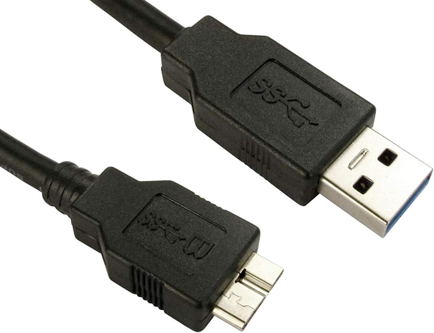 USB 3.0 Cable WD Seagate Toshiba Samsung PortablCompatible with e Hard Drives, A to Micro-B Cable 1m.
