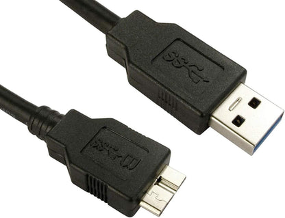 USB 3.0 Cable WD Seagate Toshiba Samsung PortablCompatible with e Hard Drives, A to Micro-B Cable 1m.