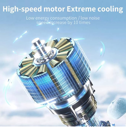 Portable Fan Handheld Mini Turbo Fan Battery ï¼ High Speed Powerful Ice Cooling 5 Speed Adjustable Rechargeable Personal Fans for Beach Camping Travel Working ï¼Cherry Blossom Pinkï¼.