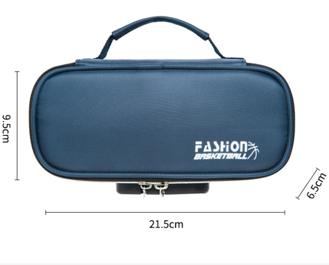 Large Capacity Pencil Case with 4 Compartments Canvas Pen Pouches Multilayer Pen Organizers Bag Oxford Fabric Pencil(blue)
