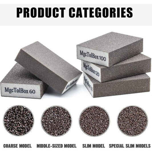 12 pcs Sanding Sponges, Sanding Blocks Kit Polishing Grit 60/80/100/120/180/220 Washable Reusable.