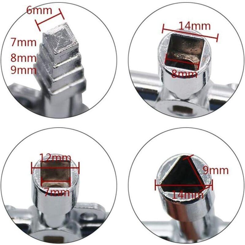 Universal Electrical Cabinet Key Triangle Key Square Key For Train Electrical Cabinet Elevator Multifunctional Hand Tool.