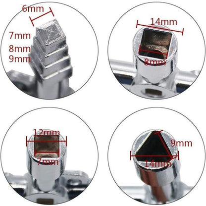 Universal Electrical Cabinet Key Triangle Key Square Key For Train Electrical Cabinet Elevator Multifunctional Hand Tool.
