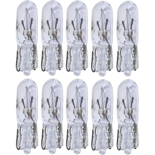10 pcs T5 12V 1.2W DAshboard Light Bulbs.