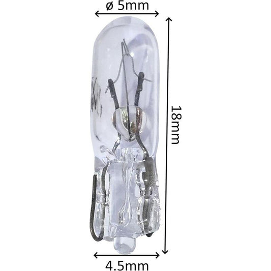 10 pcs T5 12V 1.2W DAshboard Light Bulbs.