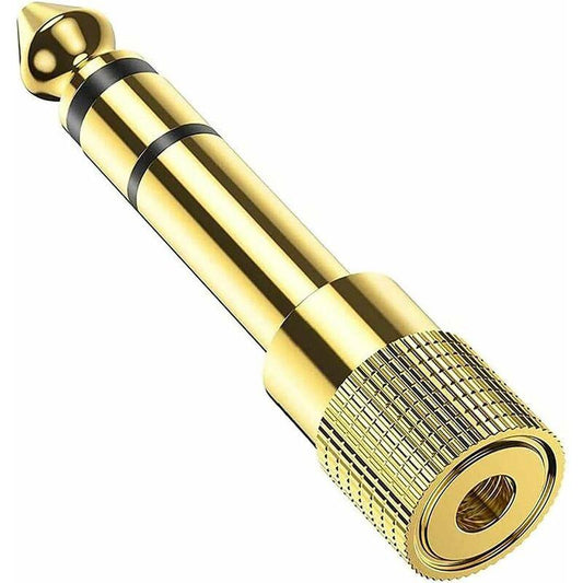 6.35Mm Male To 3.5Mm Female Jack Adapter, Headphone Audio Jack For Audio Mixer/Electric Piano/Keyboard.