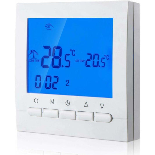 Digital Heating Thermostat 2-Wire Connection With Programming 6 Working DAys And 2 Weekend Periods.