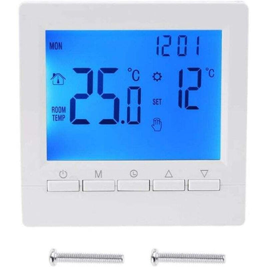 Digital Heating Thermostat 2-Wire Connection With Programming 6 Working DAys And 2 Weekend Periods.