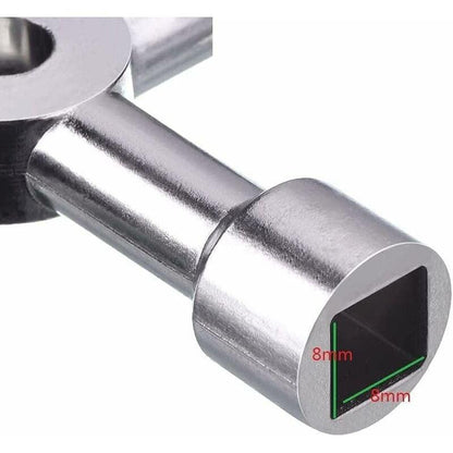 4 Way Multi-Function Key For Electric Water Door Gas Meter Cabinet Box Key Opening (Silver).