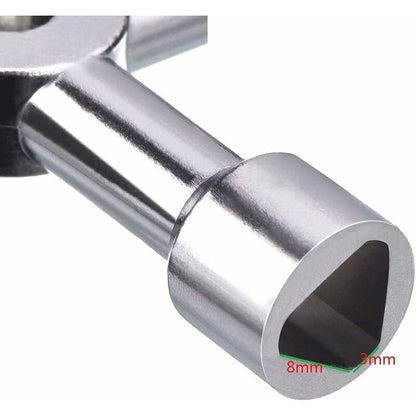 4 Way Multi-Function Key For Electric Water Door Gas Meter Cabinet Box Key Opening (Silver).