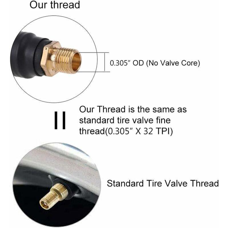 Tire Inflator Hose 20Cm Black Flexible Air Inflator Tire Air Hose With 2 Inflator Pump Hose Adapter For Inflating Car.