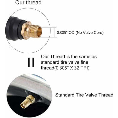 Tire Inflator Hose 20Cm Black Flexible Air Inflator Tire Air Hose With 2 Inflator Pump Hose Adapter For Inflating Car.