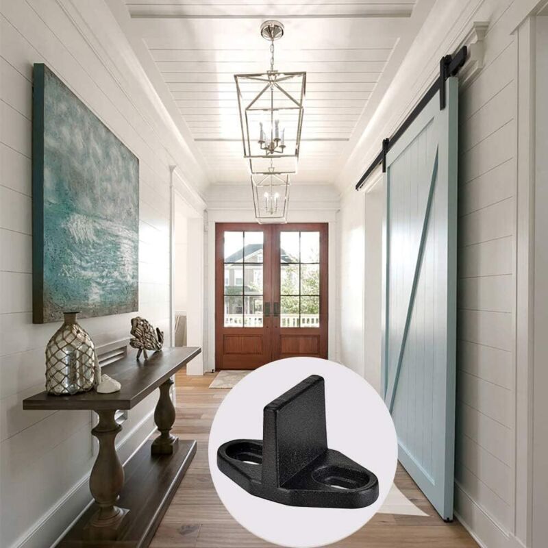 4 Pieces Sliding Door Guide, Pocket Door Guide, Sliding Door Floor Guide, Sliding Barn Door Bottom For Cabinet Door,