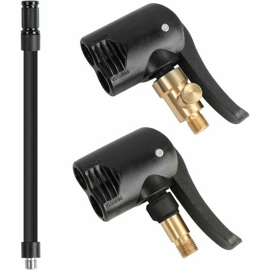 2 pcs Car Tire Valve Adapter, Inflator Nozzle, Adapter, Threaded Replacement Pump Head With Double Valve, For Car,.