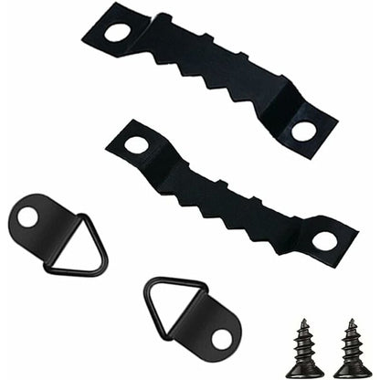 251 Pieces Picture Frame Hangers Picture Hanging Kit Photo Frame Hangers With Storage Box And 150 Screws Black