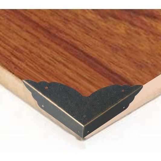 12 pcs Vintage Metal Corner Protectors Antique Style Furniture Edge Guards For Table Chest Jewelry Box