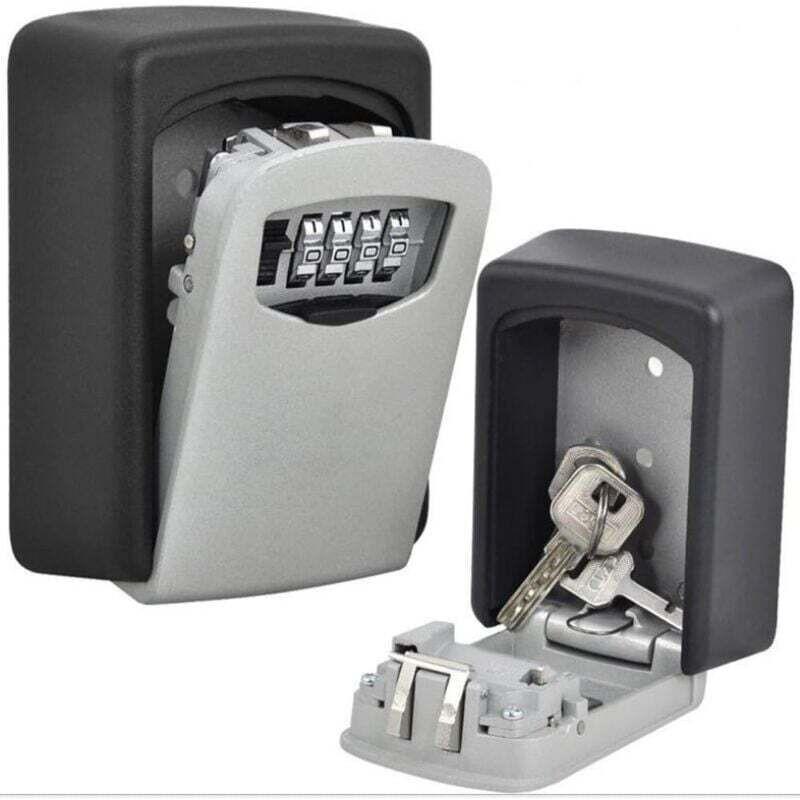 Outdoor Security Key Box, Wall Mounted Key Box With 4 Digit Code, 5 Keys Security Storage Key Holder Box, For Home.